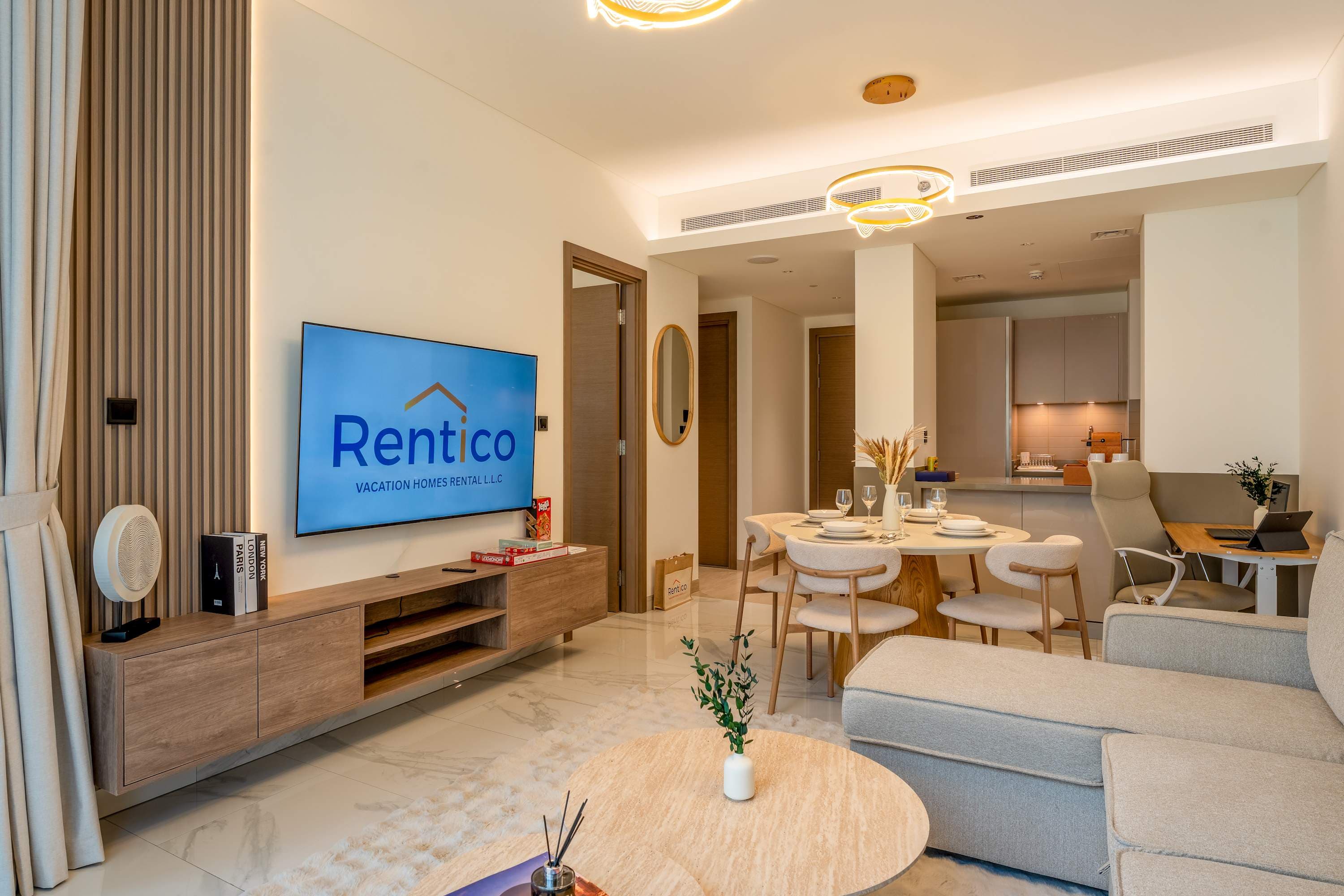 Rentico | 1BR | Pool View | Gym & Desk | Hartland