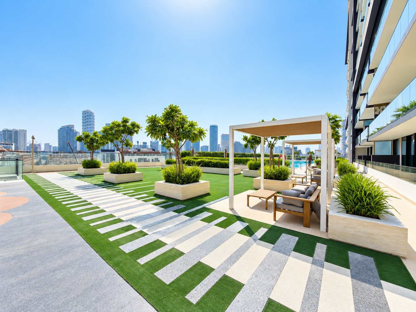 Rentico | 1BR Sleeps 4 | Skyline Balcony & Pool โ photo 17